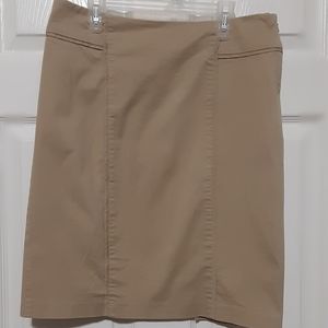 New York & Company Khaki Pencil Skirt